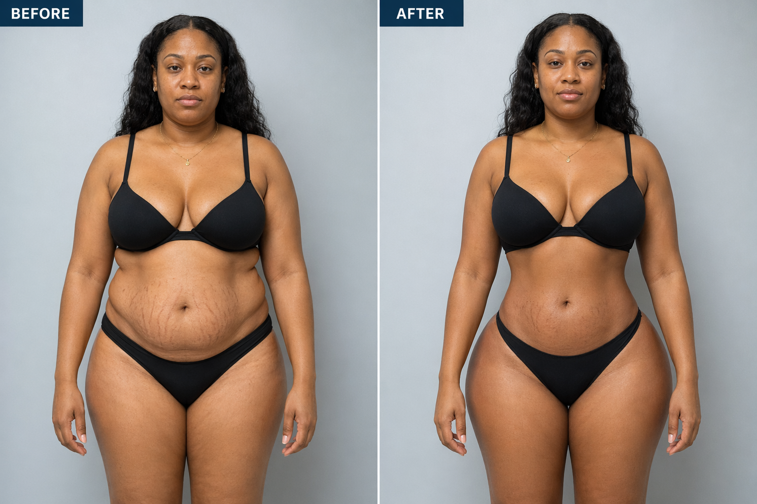 Tummy tuck before and after results